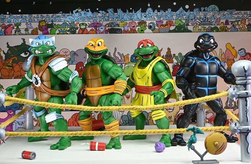 Фигурка NECA (Archie Comics) TMNT: Stump Wrestling Turtles (4-Pack